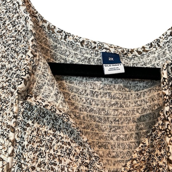 Smocked Linen-Blend Top - Picture 4 of 6